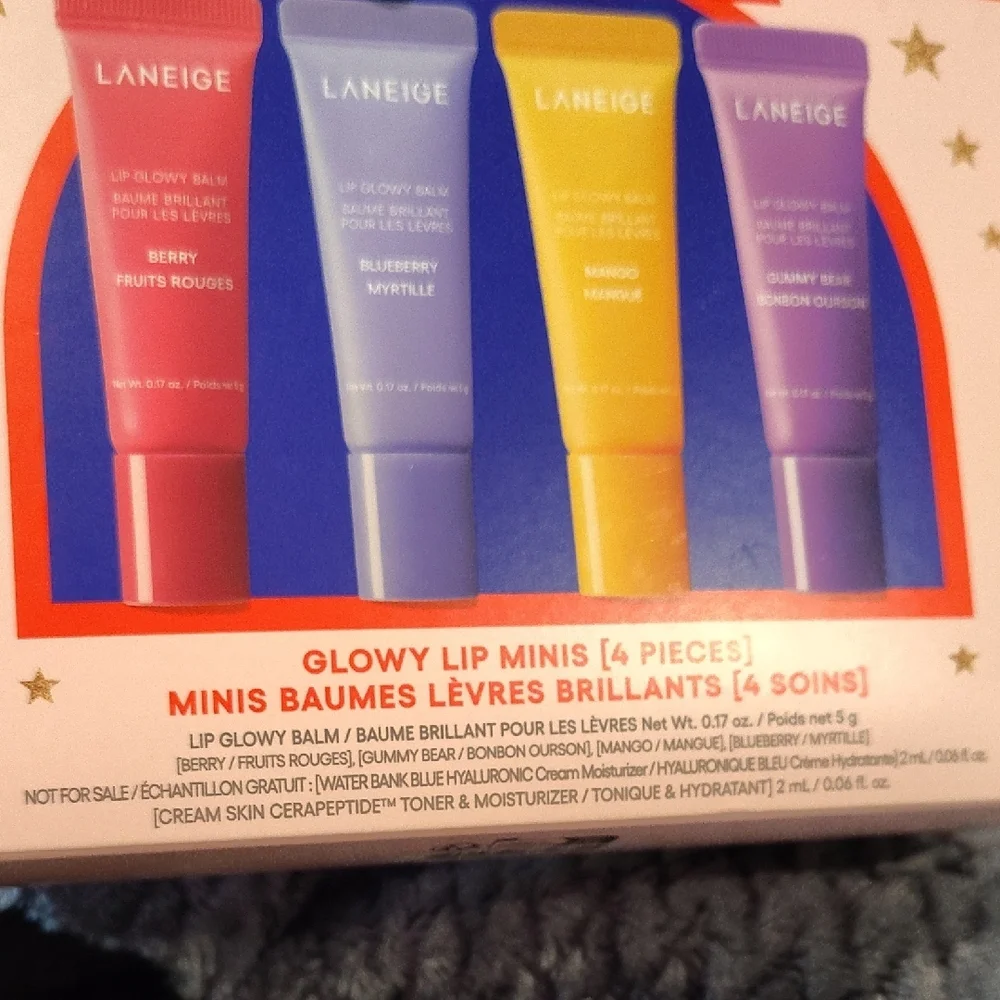 LANEIGE Glowy Lip Minis - Berry, Blueberry, Mango, Gummy Bear - Picture 5 of 6